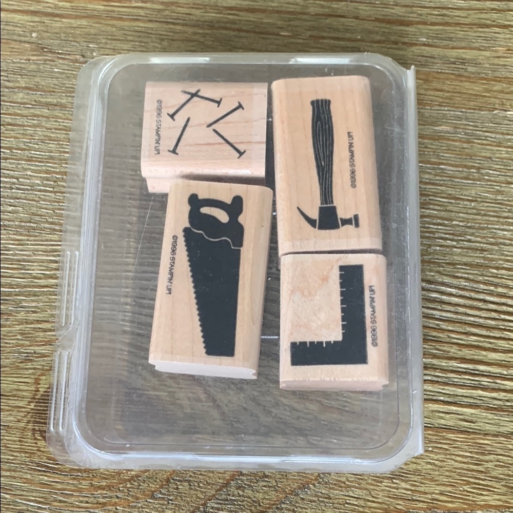 Stampin’ Up! Rubber Stamp Set Tool Time Set of 4